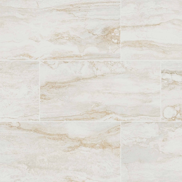 Msi Bernini Bianco 12 In. X 24 In. Glazed Porcelain Floor And Wall Tile, 8PK ZOR-PT-0153 - main